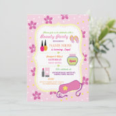 Beauty Spa Verjaardagsfeest Relax Pamper Gezicht U Kaart (Staand voorkant)