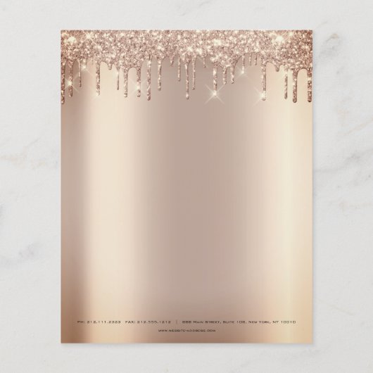 Beauty Sparkly Lashes Makeup Stylist Event Planner Flyer (Achterkant)