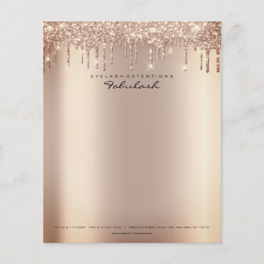 Beauty Sparkly Lashes Makeup Stylist Event Planner Flyer (Voorkant)