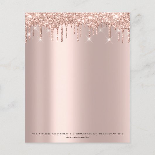 Beauty Sparkly Lashes Makeup Stylist Eyebrows Flyer (Achterkant)