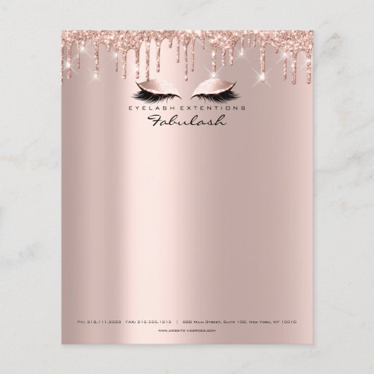 Beauty Sparkly Lashes Makeup Stylist Eyebrows Flyer (Voorkant)