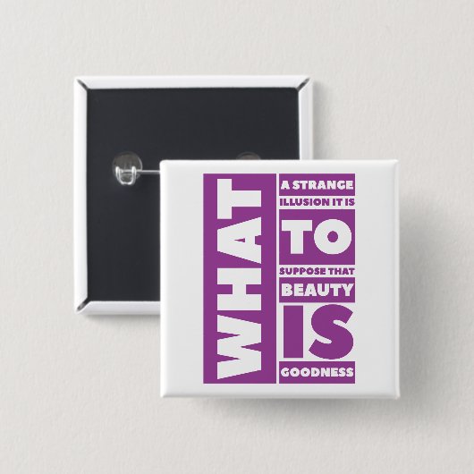 Beauty - Square Button (Voorkant /achterkant)