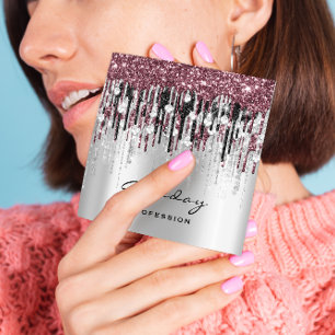 Beauty Studio Hairdresser Makeup Grey Roos Drift Vierkante Visitekaartje