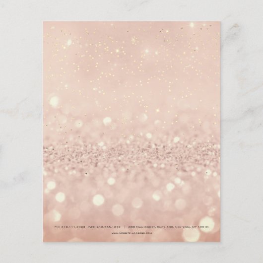 Beauty Studio Lashes Make-up Stylist Gold Blush Flyer (Achterkant)