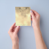 Beauty Studio Lashes Make-up Stylist Gold Metal Flyer (Hand)