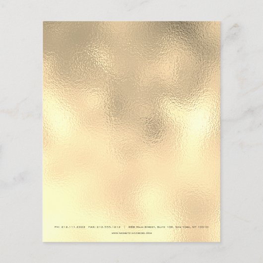 Beauty Studio Lashes Make-up Stylist Gold Metal Flyer (Achterkant)