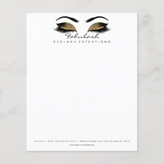 Beauty Studio Lashes Makeup Stijllijst Artist Whit Flyer (Voorkant)