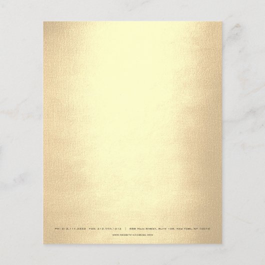 Beauty Studio Lashes Makeup Stijlvol Gold Flyer (Achterkant)