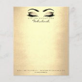 Beauty Studio Lashes Makeup Stijlvol Gold Flyer (Voorkant)