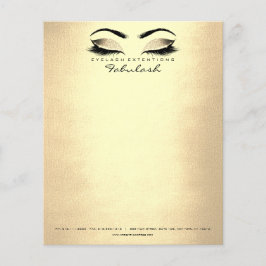 Beauty Studio Lashes Makeup Stijlvol Gold Flyer