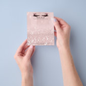 Beauty Studio Lashes Makeup Stijlvol Roze Flyer (Hand)