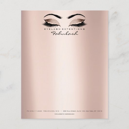Beauty Studio Lashes Makeup Stylist Artist Flyer (Voorkant)