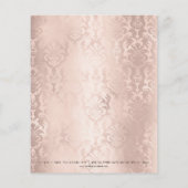 Beauty Studio Lashes Makeup Stylist Damask Roze Flyer (Achterkant)