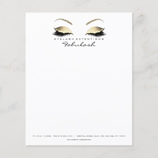Beauty Studio Lashes Makeup Stylist Eyebrows Flyer (Voorkant)