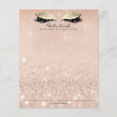 Beauty Studio Lashes Makeup Stylist Gold Blush1 Flyer (Voorkant)
