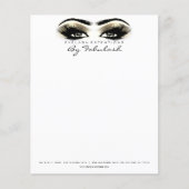 Beauty Studio Lashes Makeup Stylist Gold Eye White Flyer (Voorkant)