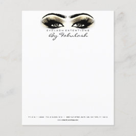 Beauty Studio Lashes Makeup Stylist Gold Eye White Flyer