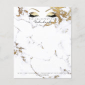 Beauty Studio Lashes Makeup Stylist Gold Marble Flyer (Voorkant)