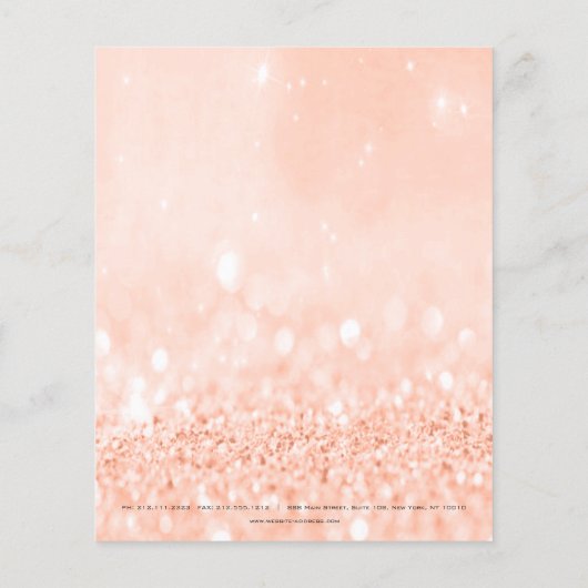 Beauty Studio Lashes Makeup Stylist Gold Peach Flyer (Achterkant)