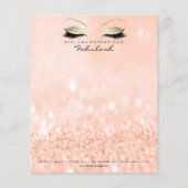 Beauty Studio Lashes Makeup Stylist Gold Peach Flyer (Voorkant)