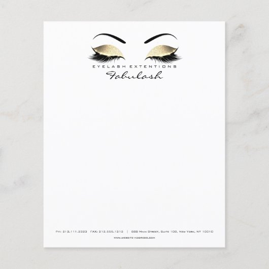 Beauty Studio Lashes Makeup Stylist Head Flyer (Voorkant)
