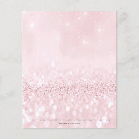 Beauty Studio Lashes Makeup Stylist Pastel Roze Flyer (Achterkant)