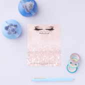 Beauty Studio Lashes Makeup Stylist Pastel Roze Flyer (Enkel)