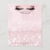 Beauty Studio Lashes Makeup Stylist Pastel Roze Flyer (Voorkant)