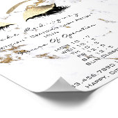 Beauty Studio Openinguren Salon Lashes Marmer Poster (Hoek)