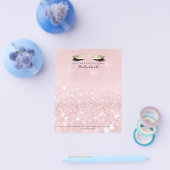 Beauty Studio Wimpers Make-up Stylist Goud Roze Flyer (Enkel)