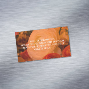 BEAUTY SURROUNDS MAGNETC BUSINESS CARD TEMPLATE MAGNETISCH VISITEKAARTJE