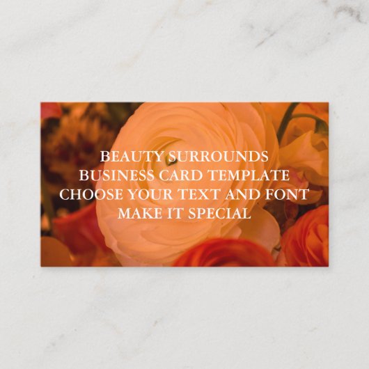 BEAUTY SURROUNES BUSINESS CARD TEMPLATE VISITEKAARTJE (Voorkant)