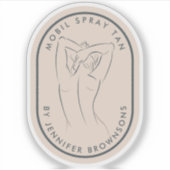 Beauty Tan Spa Body Afgeronde Decal Sticker (Voorkant)