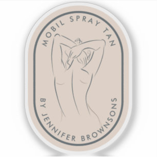 Beauty Tan Spa Body Afgeronde Decal Sticker