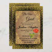 Beauty & The Beast uitnodigingen (Voorkant / Achterkant)