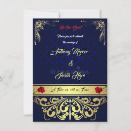 Beauty & the Beast Wedding Invitation Kaart