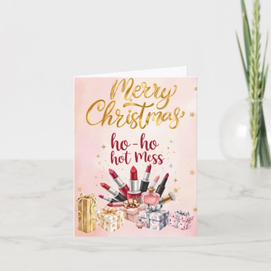 Beauty themed Christmas Card Kaart (Voorkant)