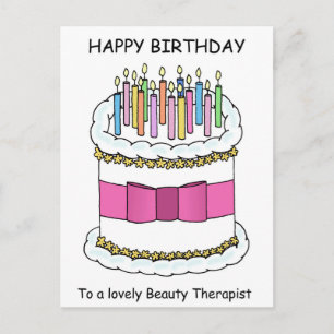 Beauty Therapist Happy Birthday Briefkaart