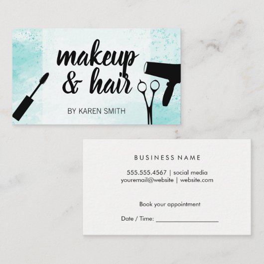 Beauty Tool Kit | Vrouwen cosmetica Afsprakenkaartje (Voorkant / Achterkant)