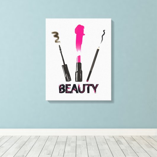 Beauty Tools Canvas Afdruk (Insitu (Houten vloer))