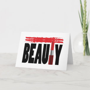 Beauty Typografie Lipstick Kaart