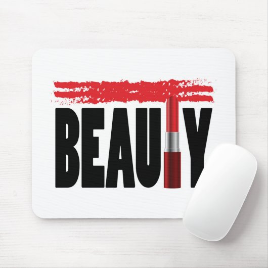 Beauty Typography Lipstick Muismat (Met muis)