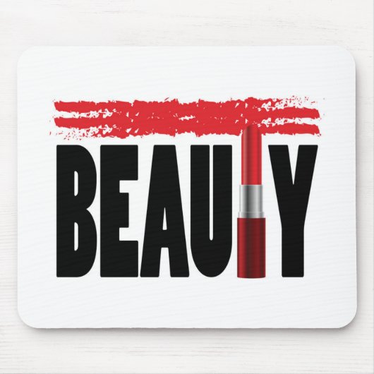 Beauty Typography Lipstick Muismat (Voorkant)