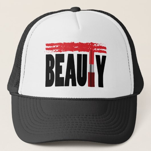 Beauty Typography Lipstick Trucker Pet (Voorkant)
