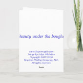 Beauty under the boughs kaart (Achterkant)