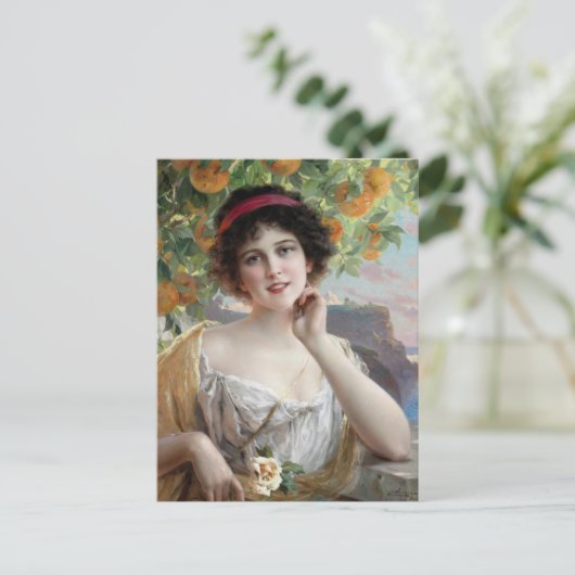 Beauty Under The Oranje Tree door Émile Vernon Briefkaart (Staand voorkant)