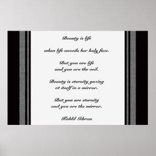 Beauty van Kahlil Gibran Poster