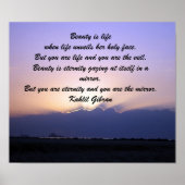 Beauty van Kahlil Gibran Poster (Voorkant)