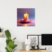 Beauty van ons Melting Candle Afbeelding Poster (Thuiskantoor)