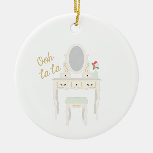 Beauty Vanity Keramisch Ornament (Voorkant)